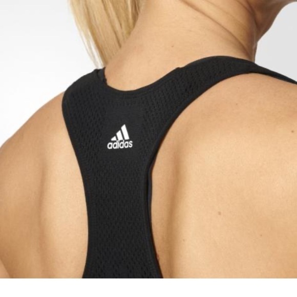 Adidas Warp Knit Compression sporty mesh black Tank woman’s large - Picture 7 of 7